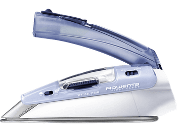 Plancha de viaje - Rowenta DA1510F1, Potencia 1000W, Suela MicroSteam 200, Vapor vertical, Depóstio 70 ml, Azul