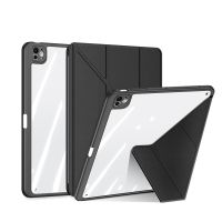 dux ducis funda transparente para ipad pro 11 2025ipad air 13mini67ipad 10 funda desmontable con soporte para lapiz optico y apagado automatico