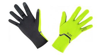 Guantes elasticos gore wear m gtx infinium amarillo neon negro