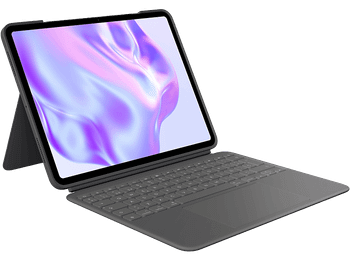 Funda con teclado - Logitech Combo Touch iPad Pro 13″, Retroiluminación, Accesos directos, Teclado extraíble, 4 modos de uso, Trackpad, Negro