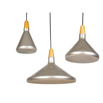 Lampara Colgante Aluminio/madera E27/ 220-240v
