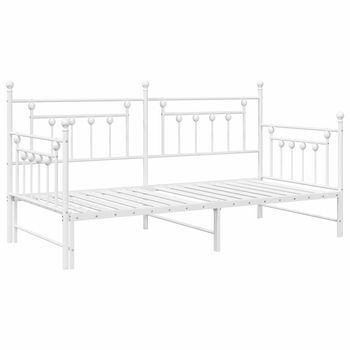 Estructura De Cama De Día Con Cabecera 90 X 190 Cm Acero