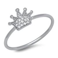 anillo plata 925 corona circonita
