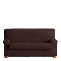 funda de sofa 2 plazas elastica premium con funda cojin aparte e incluida muy suave marron 140 - 170 cm