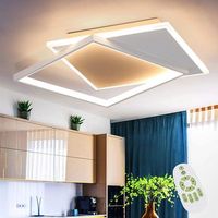 lampara de techo led lampara de techo led - 44w regulable cuadrada blanca dormitorio zmh