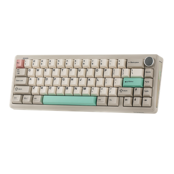 Teclado Mecánico Inalámbrico para Juegos EPOMAKER TH65 65% ANSI US Layout, con Interruptores Intercambiables en Caliente, Teclas con Acabado Cremoso y Grueso, Triple Modo, Retroiluminación RGB