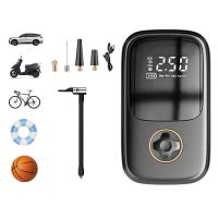 bomba de aire inalambrica portatil de 120w con bateria de 1800mah 4 modos de inflado cargador mini poder bank tipo c r