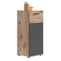 mueble de almacenamiento 1 puerta r gris antracita y roble claro r selma