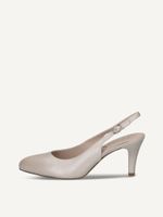 caprice sling pumps grey made of leather with funnel heel size 36
