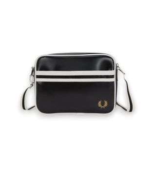 Fred Perry para hombre. L2168 Bandolera de hombro clásica negro (OSFA), Casual, Poliéster Reciclado, Sostenible