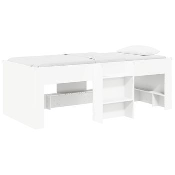 Marco De Cama Alta Para Niños Blanco 90 X 190 Cm Vidaxl