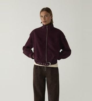 LAAGAM para mujer. M0529 Cazadora Signy bomber granate (S), Casual, Poliuretano