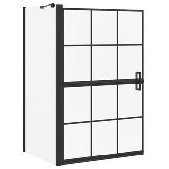 Pantalla De Ducha De Baño Negro Y Transparente 80 X 68 X 128 Cm Vidaxl