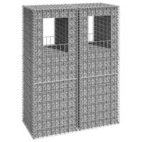 cestas postes de gaviones 2 unidades  gavion para piedras  gavion decorativo hierro 50x50x140 cm cfw703956
