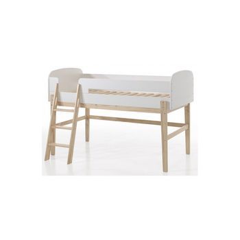Vipack Loft Cama De Madera Blanca Scandinavian 90 Kiddy