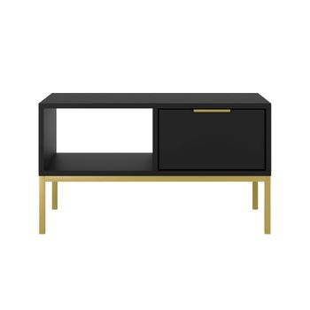 Mesa de centro 80 cm tableros de partículas negro
