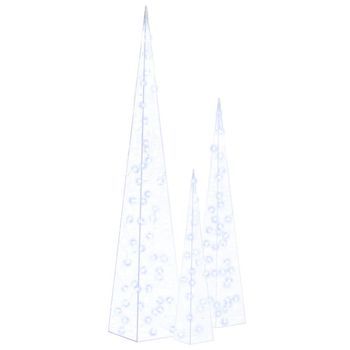 Cono De Luz Led Decorativo Acrílico Azul 60/90/120 Cm Vidaxl