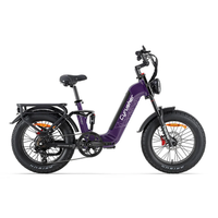bicicleta electrica de ruedas anchas cyrusher kommoda 30 bateria de 48 v y 20 ah morada