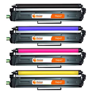 Pccom Essential Brother TN247/TN243 Tóner Compatible Negro/Cian/Magenta/Amarillo Pack 4