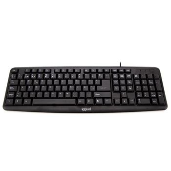 Teclado IGGUAL CK-BASIC-105T de membrana completo USB QWERTY español negro