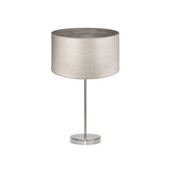 Sobremesa Alto Tania 1xe27 Niquel/madera Gris 62x30x30 Cm