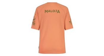 Maillot de manga corta para mujer maloja holunderm  rosewood orange
