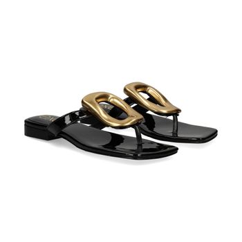 Exe Sandalias Planas Mujer - Negro Talla 38