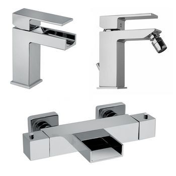 Grifería Con Mezclador Termostático Para Bañera, Mezclador Para Lavabo, Mezclador Para Bidé Acabado Cromado