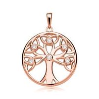 colgante arbol de la vida plata 925 chapado en oro rosa
