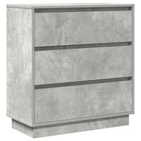 armario de noche gris concreto 71 x 345 x 75 cm vidaxl