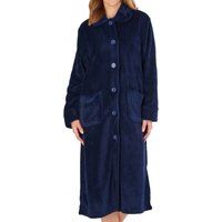 classic button opening cosy housecoat