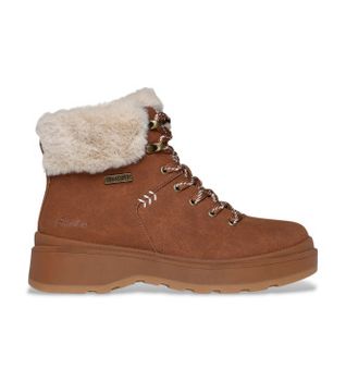 Skechers para mujer. 168087 Botines Park City marrón (37), Plano, 1 a 3cm, Cremallera, Casual