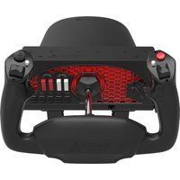 honeycomb alpha yoke  switch panel flight controls - black  red black