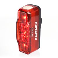 luz trasera para bicicleta ravemen tr250 lampara trasera recargable con soporte abm07 sensor de freno encendido y apagado automatico 250 lumenes led ipx6