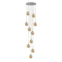 lampara colgante led de cristal con altura ajustable para sala de estar y comedor zmh