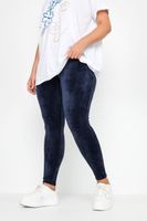 yours leggings azul marino velur mujer curvy y tallas grandes yours