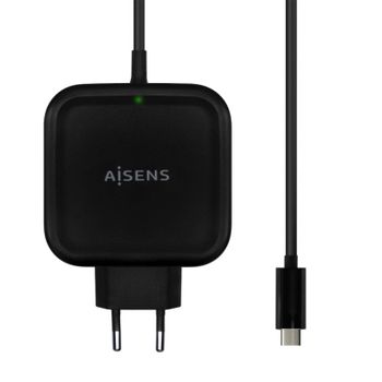Aisens ASCH-1PD65WL-BK Cargador de Pared 1x USB Tipo-C 65W Negro