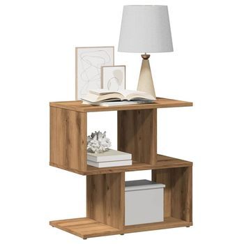 Mesita De Noche - Mueble Para Dormitorio - Madera De Ingeniería - Roble Artisan (50x30x51.5cm)