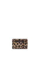 cartera mediana con cremallera estampado leopardo y lettering leopard taglia unica