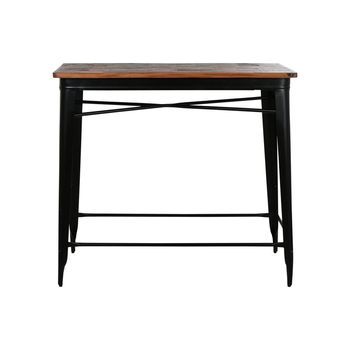 Mesa Bar Metal Madera 120x66x102 Marron