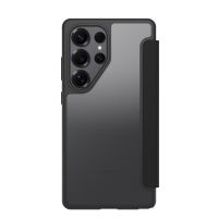 funda para movil otterbox react folio transparente plastico reciclado negro para galaxy s25 ultra con cierre magnetico