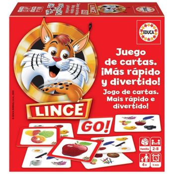 Juego de cartas Educa Lince Go! 70 cartas, 2-6 jugadores, multicolor