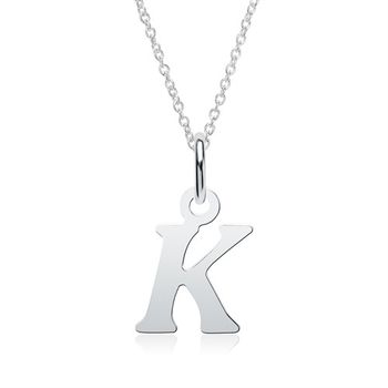 Cadena de letras K de plata 925