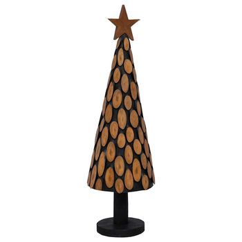 Árbol De Navidad Marrón 149 Cm Madera De Teca Maciza Vidaxl