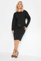 yours vestido negro diseno cremallera y bolso mujer curvy y tallas grandes yours