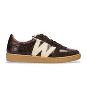 wonders para mujer ap-2002 zapatillas nubia 02 marron 41 piel plano 1 a 3cm cordones casual