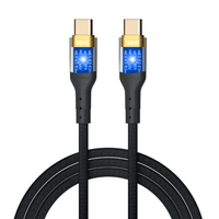iggual cable usb-c a tipo c 3a 100 cm trenzado led
