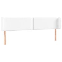cabecero cama  panel de cabecera de cuero sintetico blanco 203x16x7888 cm
