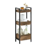 sobuy frg226-f estanteria de bano con 3 niveles de bandejas estanteria tipo escalera 28x20x74 cm es