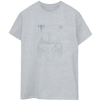Disney Camiseta manga larga The Mandalorian para mujer